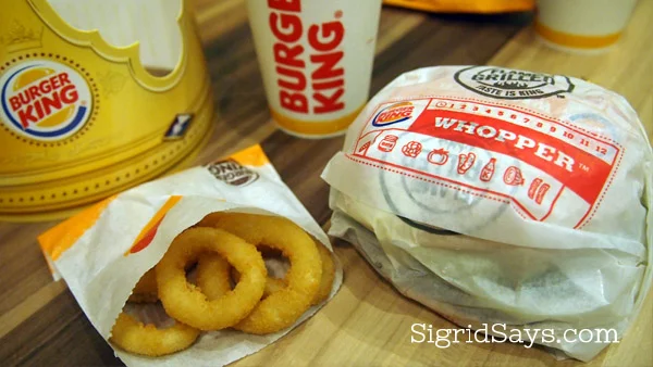 Whopper at Burger King Bacolod