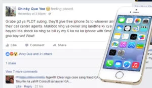 PLDT iphone scam