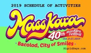 Bacolod Masskara Festival 2019 schedule of activities - Bacolod City - Bacolod blogger - Bacolod city guide