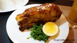 baby back ribs at Balay Gastronomica