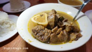 Sharyn's Cansi House Silay - Bacolod Cansi soup
