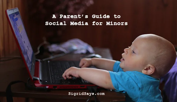 social media parent's guide - parenting in the digital age - parents monitoring social media use - baby on a laptop