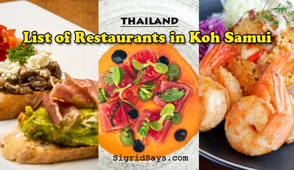 list of koh samui restaurants - thailand - Bacolod blogger - travel blogger - southeastAsia -seafoodi