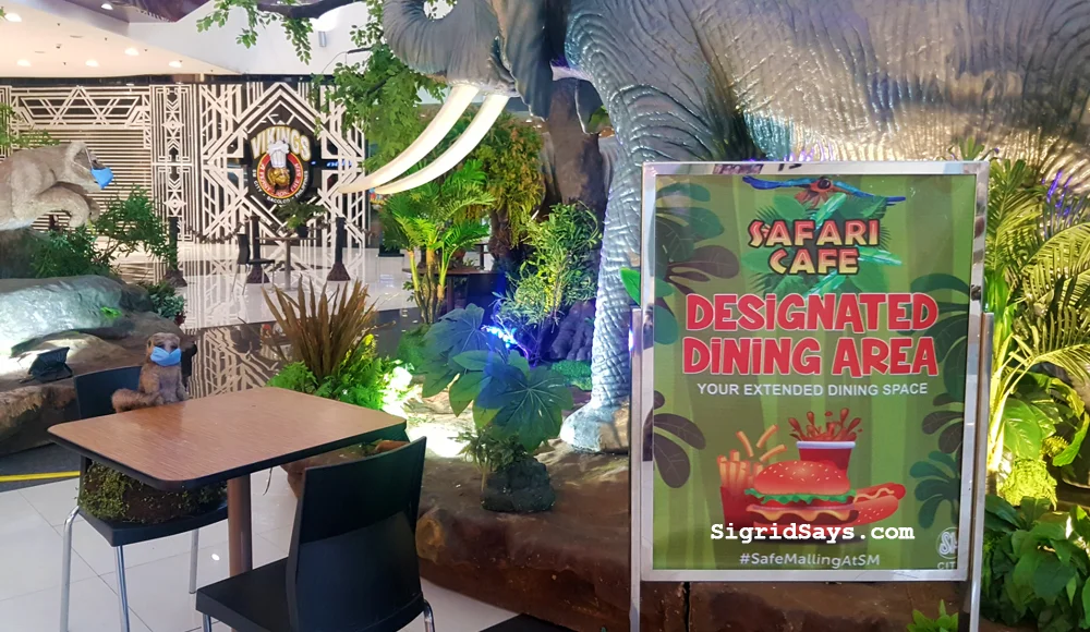 Safari Cafe - SM City Bacolod north wing atrium - Bacolod restaurants - food safety protocols - Covid-19 - Jungle safari - dining table