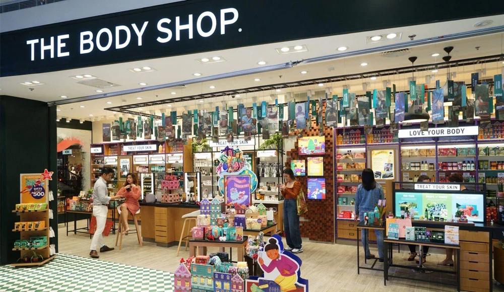 The Body Shop 25th anniversary - 25 feel-good years - cruelty free products - stand alone store