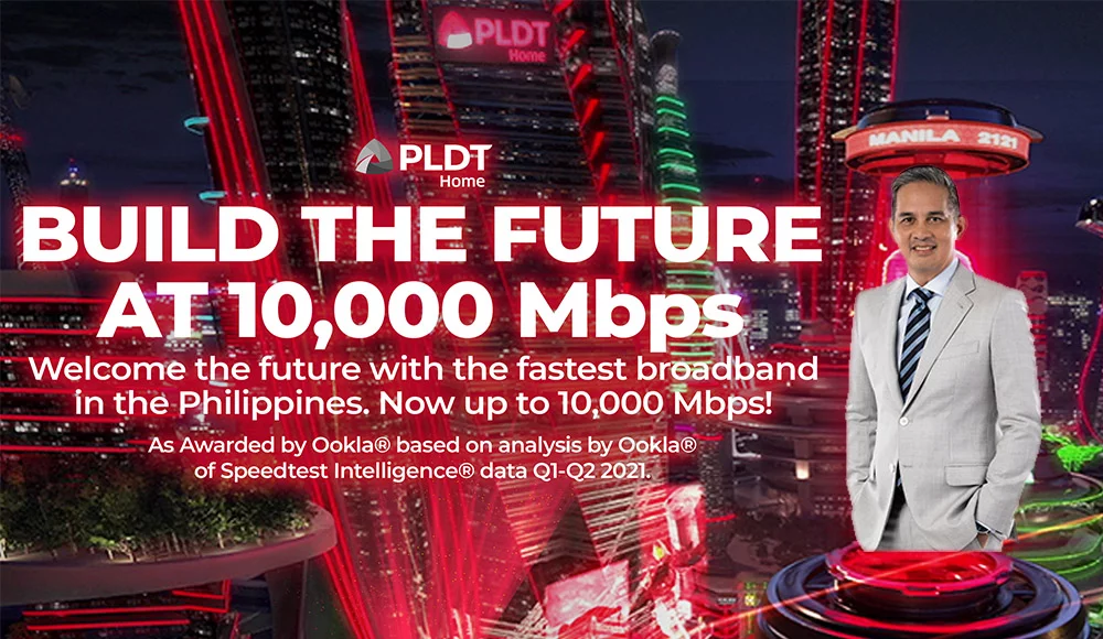 PLDT Home - 10000 Mbps - fiber connection - fiber internet - first in the philippines - fiber optic - wiFi plans - PLDT Fiber plans