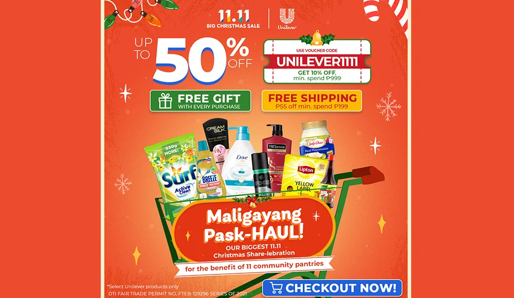 unilever and shopee - community pantry - online shopping - e-commerce platform - Christmas joy - sharing