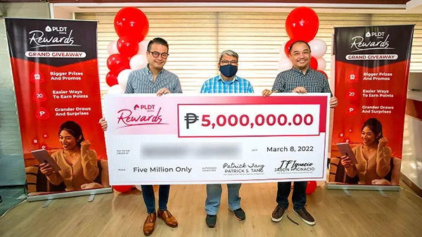 loyal PLDT subscriber - PLDT home rewards-raffle - 5 million pesos - telco