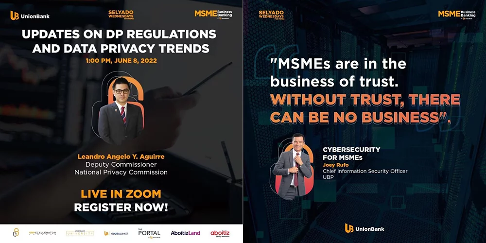 Selyado 4.0 Sessions 2-3 - Unionbank of the Philippines- cybersecurity - data privacy - secure online banking transactions
