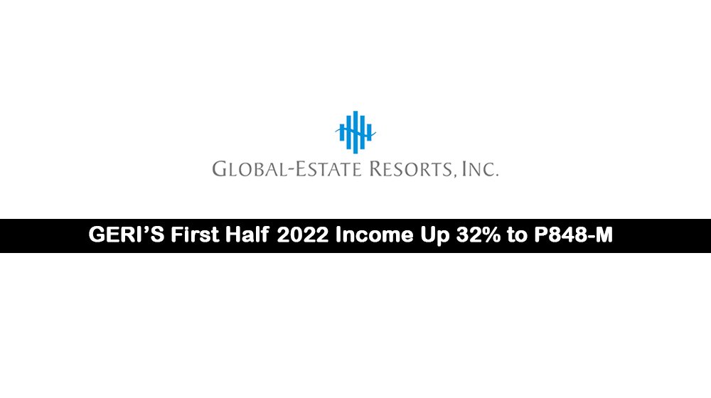 GERI’S First Half 2022 Income Up 32% to P848-M