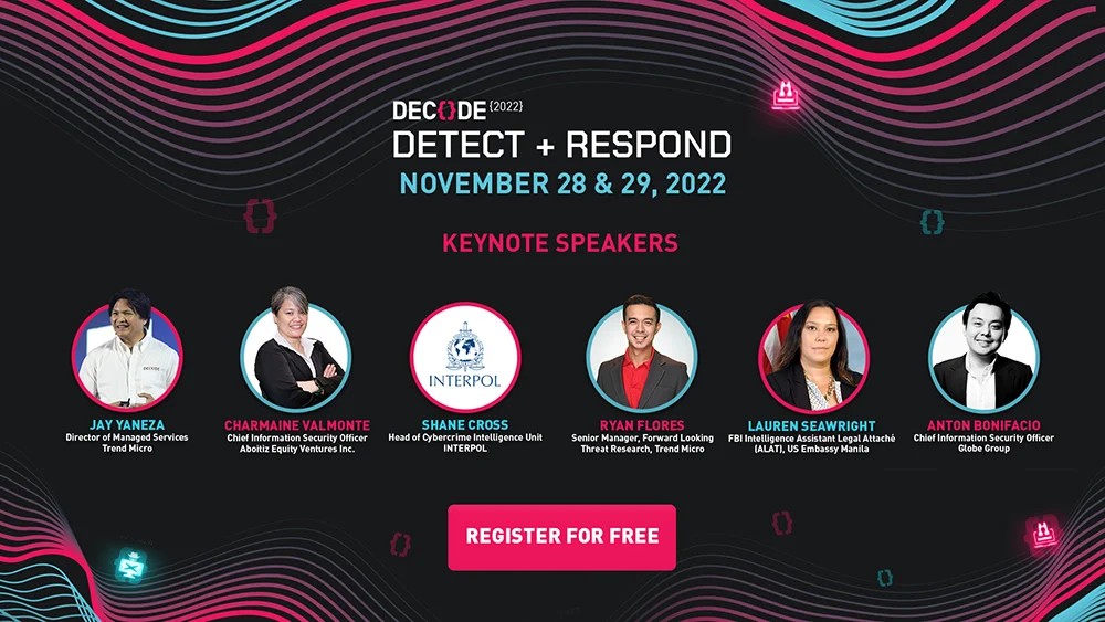DECODE 2022 - Trend Micro - Cybersecurity conference - zoom event - virtual event