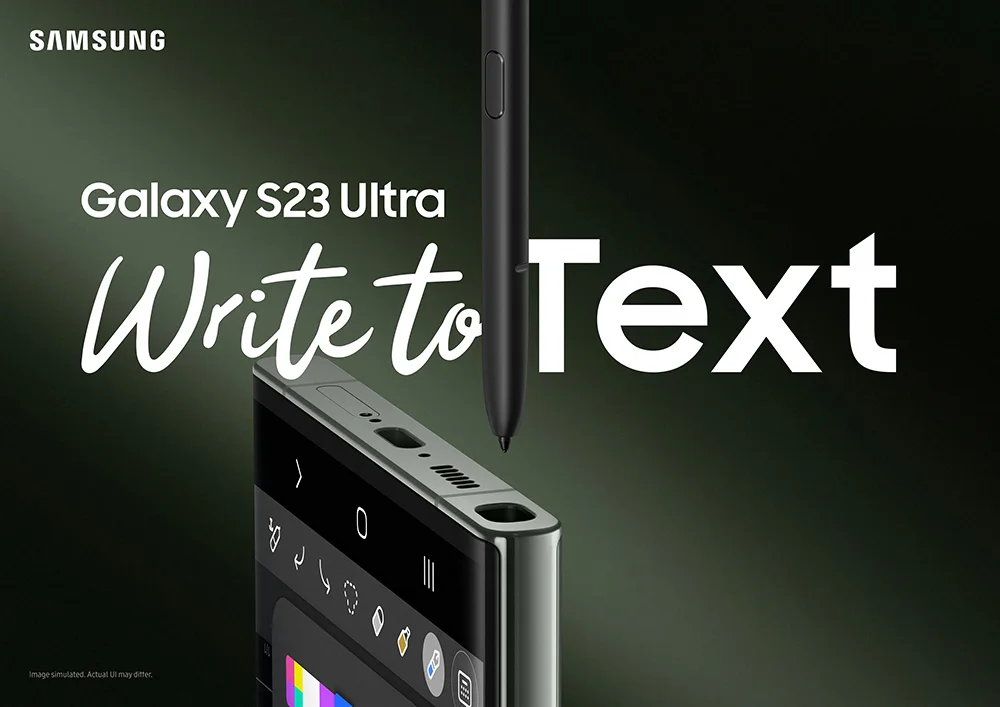 Samsung Galaxy S23 - Write to Text - Galaxy-S23-Ultra_Feature-Visual_S-Pen_2p_HI