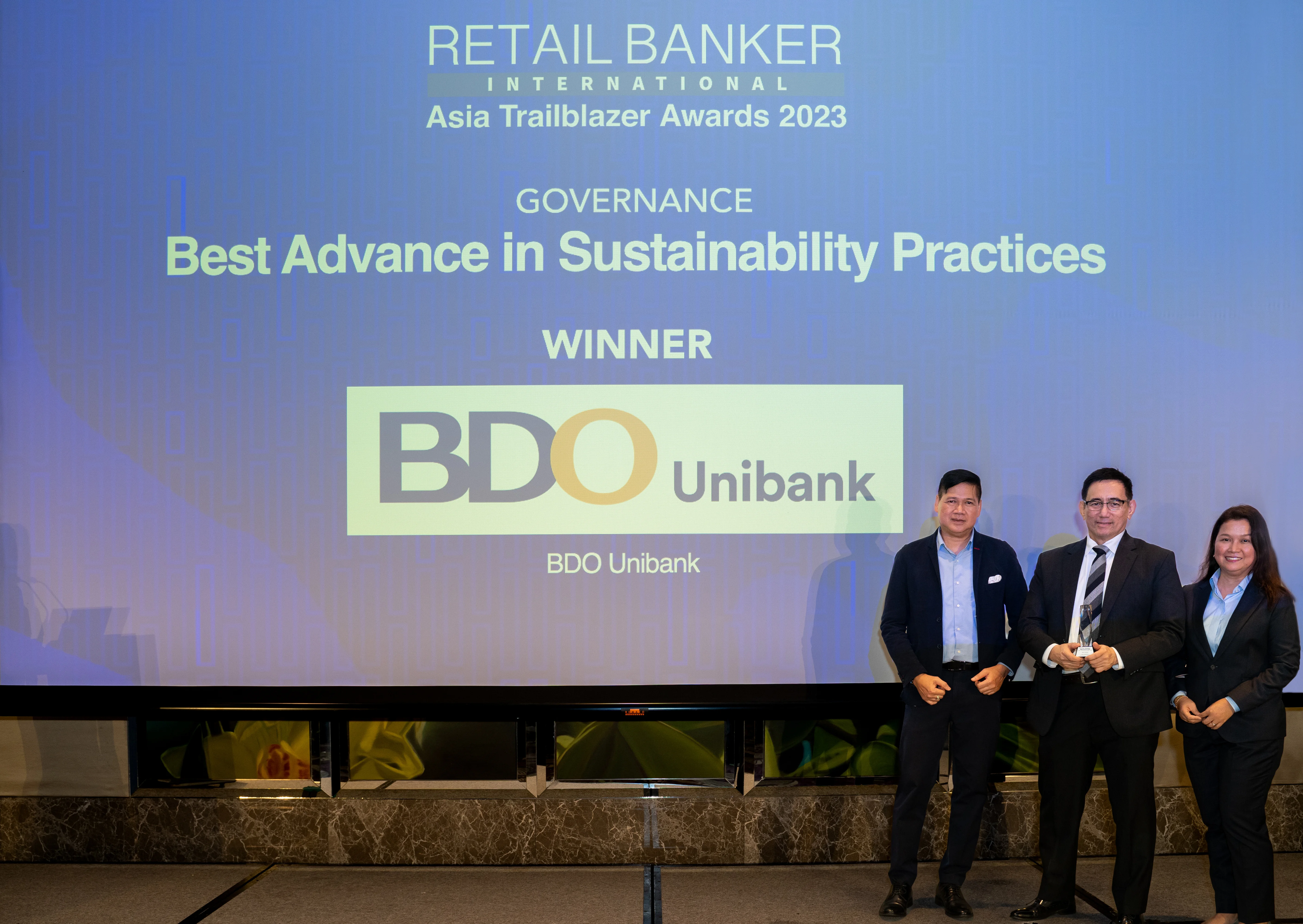 BDO Wins Best Advance in Sustainability Practices -retail banking - bankers awards - Philippine bank - BDO Unibank