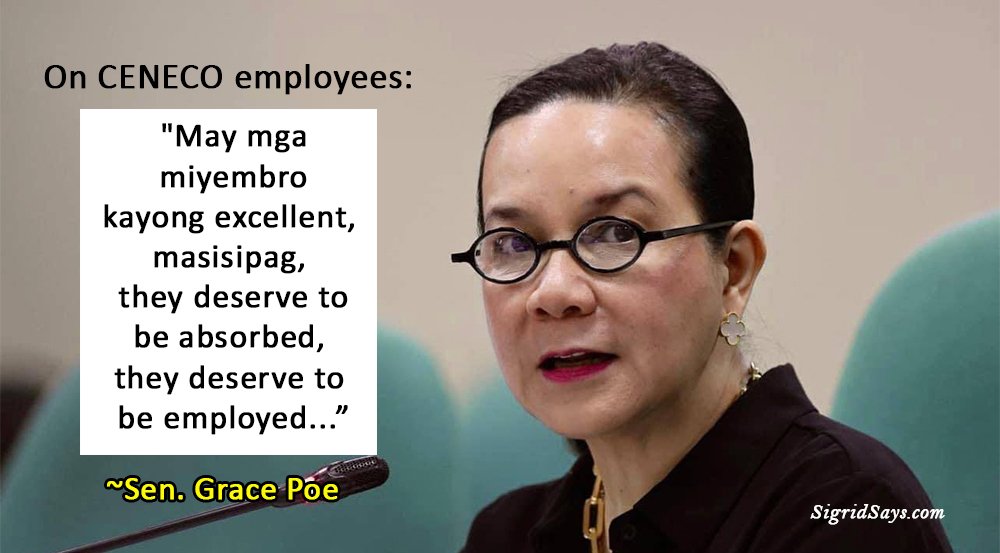 NEPC Employment is Not Automatic for CENECO Employees – Sen. Poe