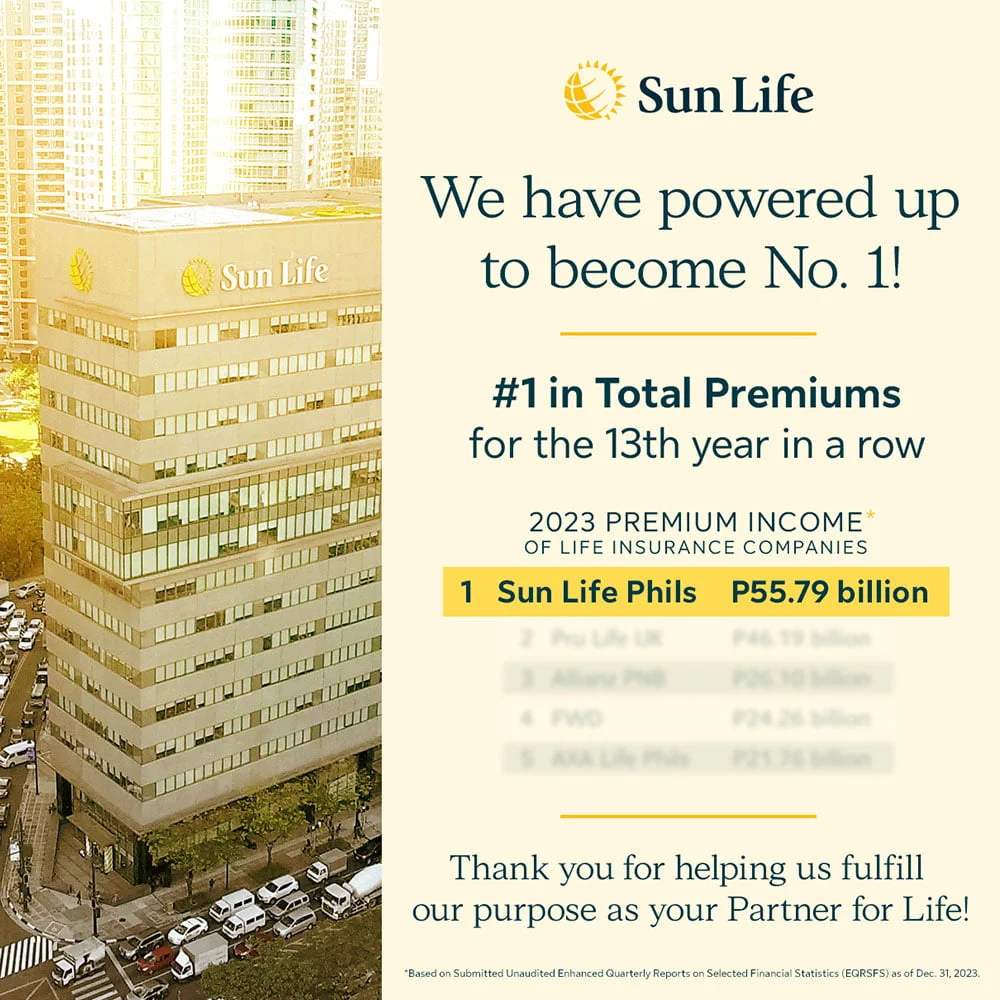 Sun Life, Sun Life Philippines, Philippines, life insurance, health insurance, top 1 life insurance company in the Philippines, paid insurance premiums, Sun Life Philippines CEO and Country Head Benedict Sison