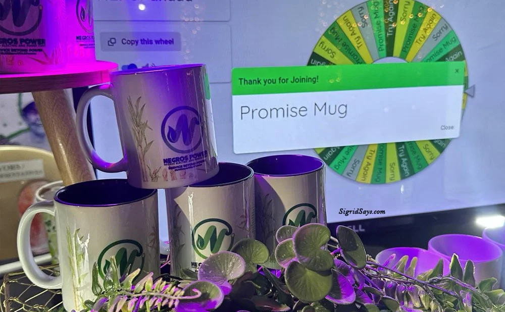 Negros Power, Negros Electric and Power Corporation, Negros Power promise mug, electrification of Central Negros, Central Negros, Bacolod City, Panaad sa Negros Festival 2024, Panaad sa Negros 2024, Living the Promise, Philippines, wheel of names