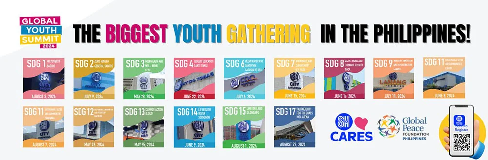 Global Peace Foundation (GPF), SM Cares, SM Malls, SM City Bacolod, UN SDG, UN Sustainable goals, Bacolod City, 17 UN SDGs, Philippines, Philippine mall, youth, young people
