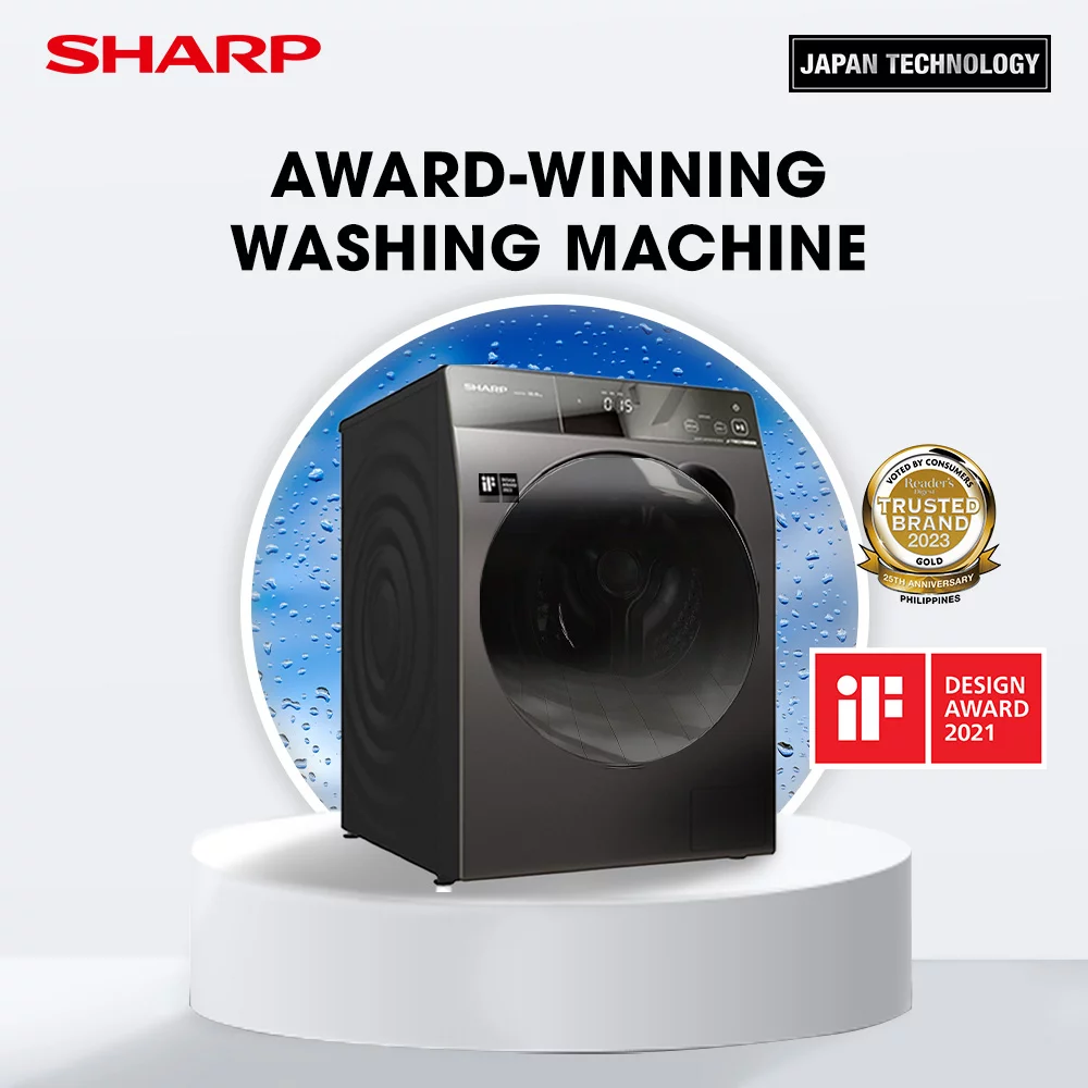 Sharp, Sharp appliances, Sharp home appliances, Sharp washing machine, home, Sharp Philippines, fully automatic front load washing machine