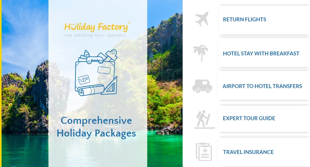 Holiday Factory, tour operator, tour packages, local destinations, Philippines, Filipinos, travel, travel packages, international destinations, return flights, hotel transfers, hotel accommodations, travel insurance