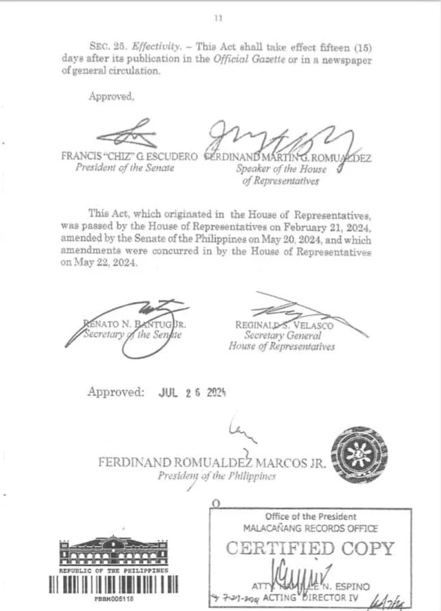 Republic Act Number 12011, Negros Power Franchise, Negros Power, NEPC, Negros Electric and Power Corporation, Bacolod City, Negros Occidental, CENECO, electric distribution utility, DU, Central Negros, Philippines, electricity, electric bill, President Ferdinand Marcos Jr, PBBM, Presidential Seal