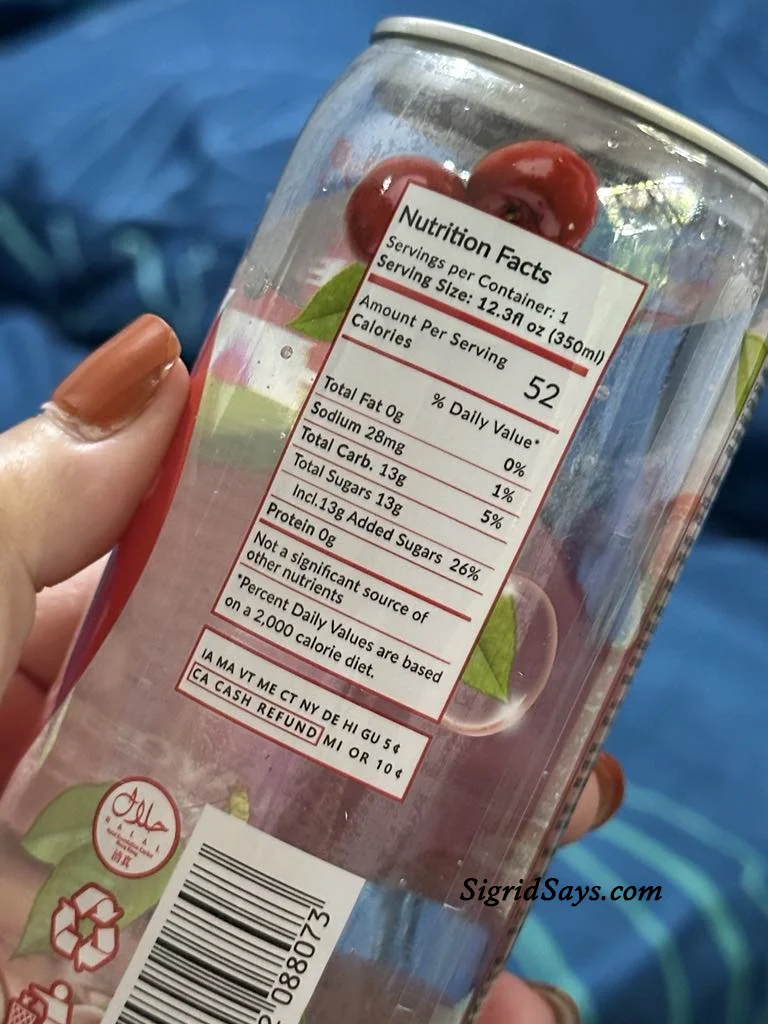 fruit-flavored water, flavored water, sparkling water, Tabletas Pharmacy, MedCare Supplies, refreshing drinks, drinks, water, Bacolod City, calorie content, nutrition facts