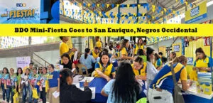 BDO Mini-Fiesta signage - banking services - San Enrique - balloons - cov