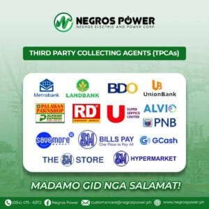 Negros Power Third party collecting agents - electricity bill payments made easy - payment centers