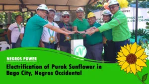 NEGROS POWER - electrification of Purok Sunflower Bago City Negros Occidental
