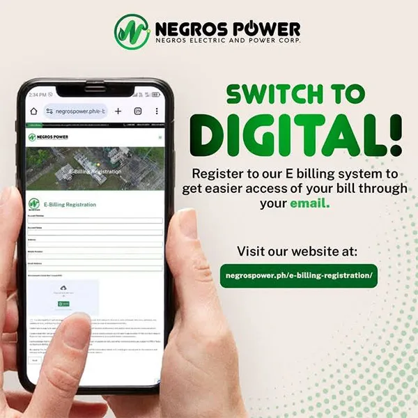 Make the switch to digital with the Negros Power E-Billing System. 