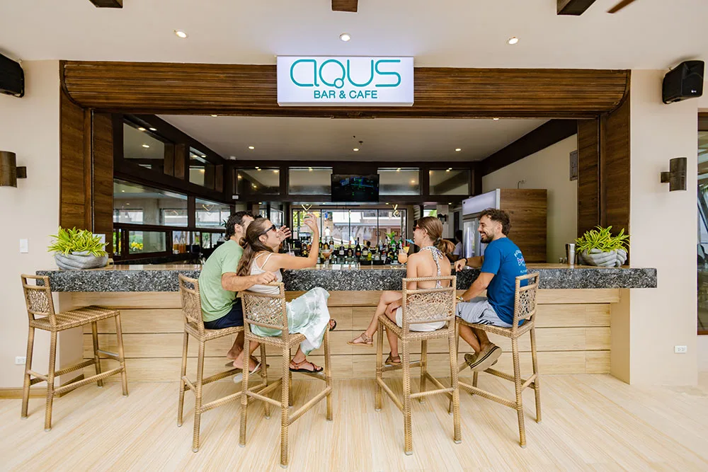 The Aqus Bar and Cafe at Jpark Island Resort Alona .
