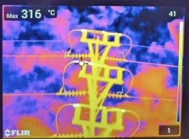 Negros Power thermal scanning shows a hotspot that could potentially lead to a major breakdown and massive power interruption.