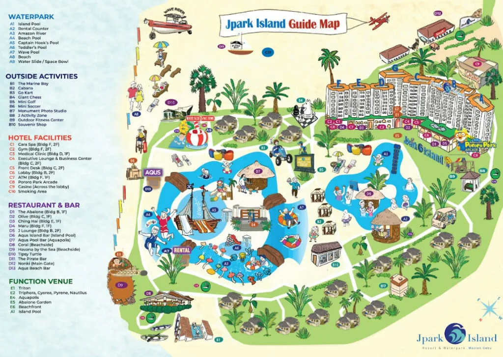 Jpark Island Guide Map