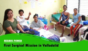 Negros Power surgical mission - post-op patient and family Valladolid