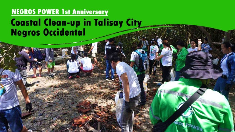 Negros Power 1st anniversary coastal clean up