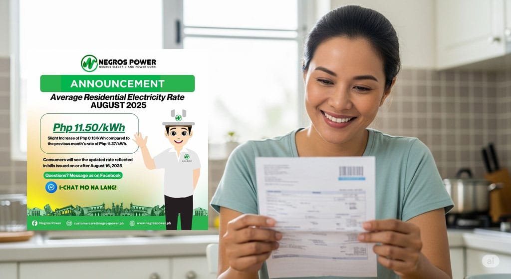 Negros Power August 2025 residential rate