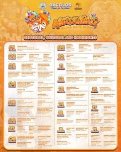 MassKara Festival 2025- MassKara 2025 schedule of activities - Bacolod City