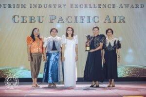 Cebu Pacific was conferred with the “Tourism Industry Excellence Award” for revolutionizing budget travel by making flying affordable and accessible to every Juan and driving domestic tourism to new heights.