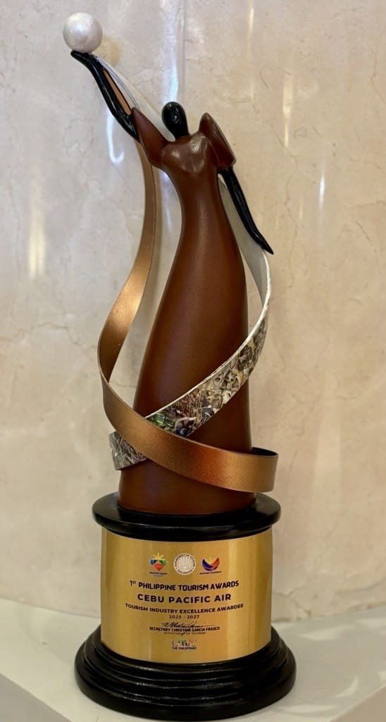 Cebu Pacific was conferred with the “Tourism Industry Excellence Award” for revolutionizing budget travel by making flying affordable and accessible to every Juan and driving domestic tourism to new heights.