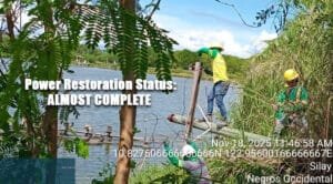 Negros Power power restoration update in Central Negros