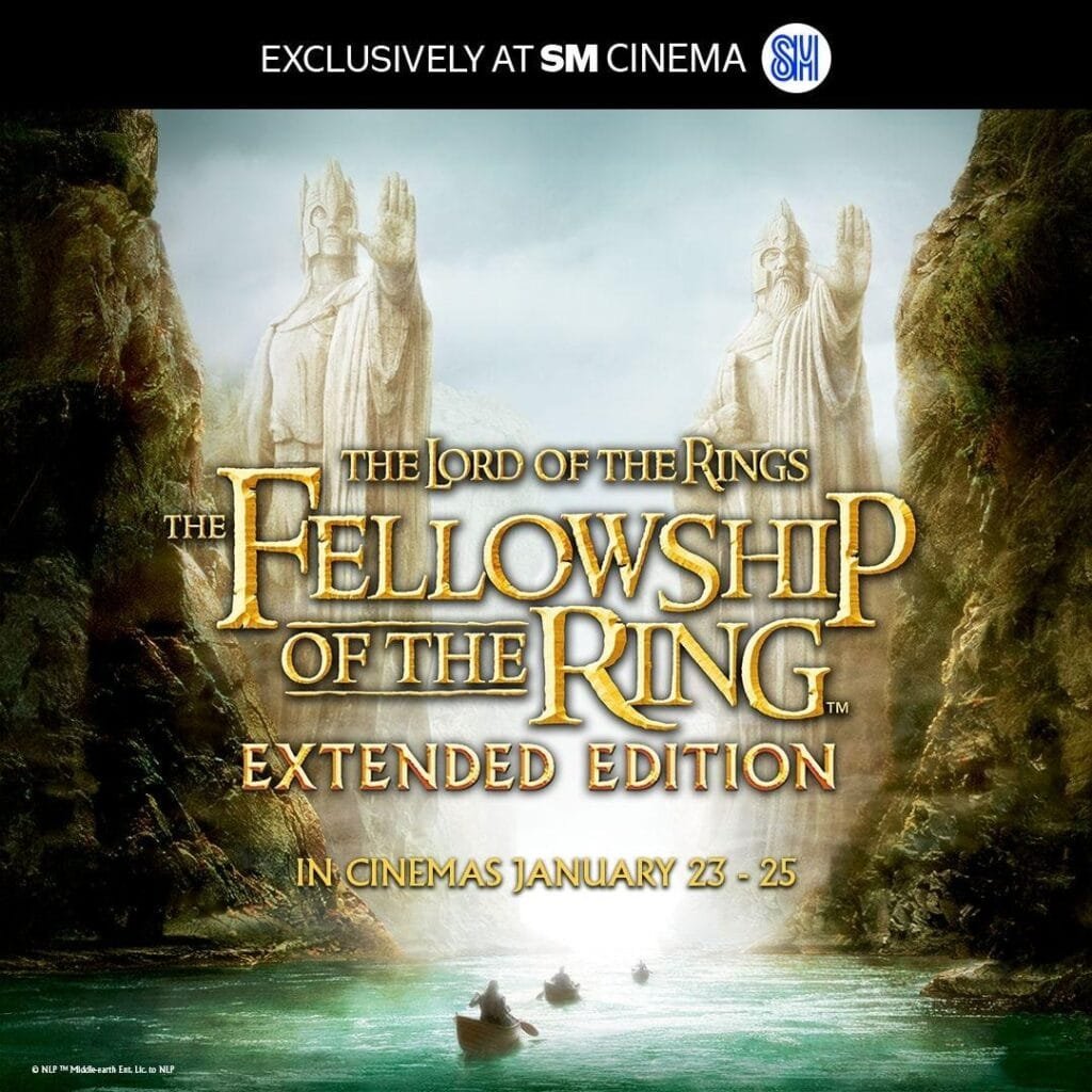 “The Lord of the Rings: The Fellowship of the Ring” is back to cinemas for one weekend only in celebration of the 25th anniversary of Peter Jackson’s cinematic masterpiece. Only at SM Cinema.