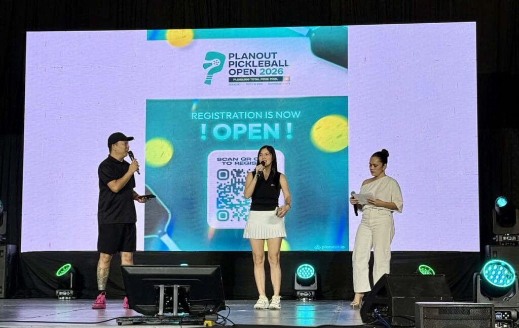 PlanOut V2 pickleball open ambassadors, Jeffrey Tam and Diana Zubiri, were the first to register during the launch.