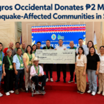 Negros Occidental gives P2M to earthquake-affected communities in Sarangani with the help of Primelectric, Ignite, and Negros Power.