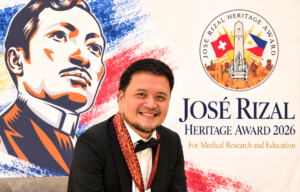 Dr Melvin Sanicas - José Rizal Heritage Awards - Laureate for Medical Research and Education